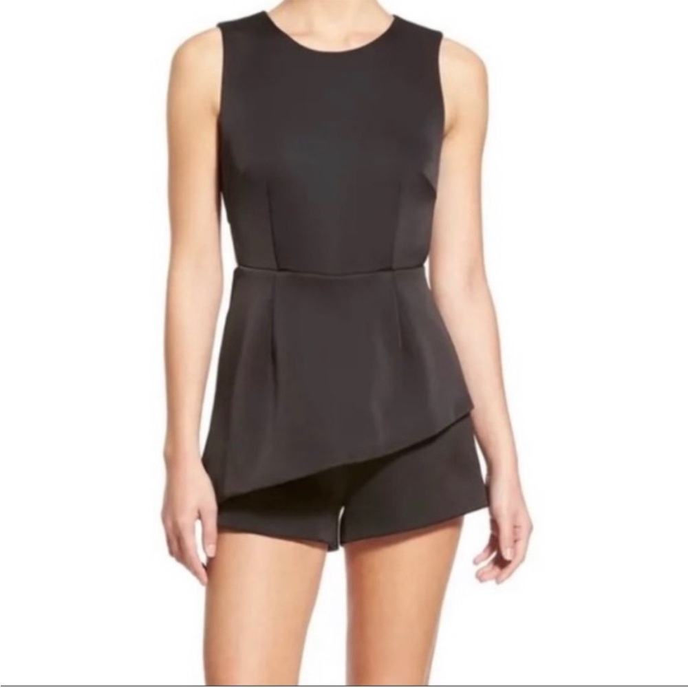 Revolve black sleeveless side cut out date night party romper sz M